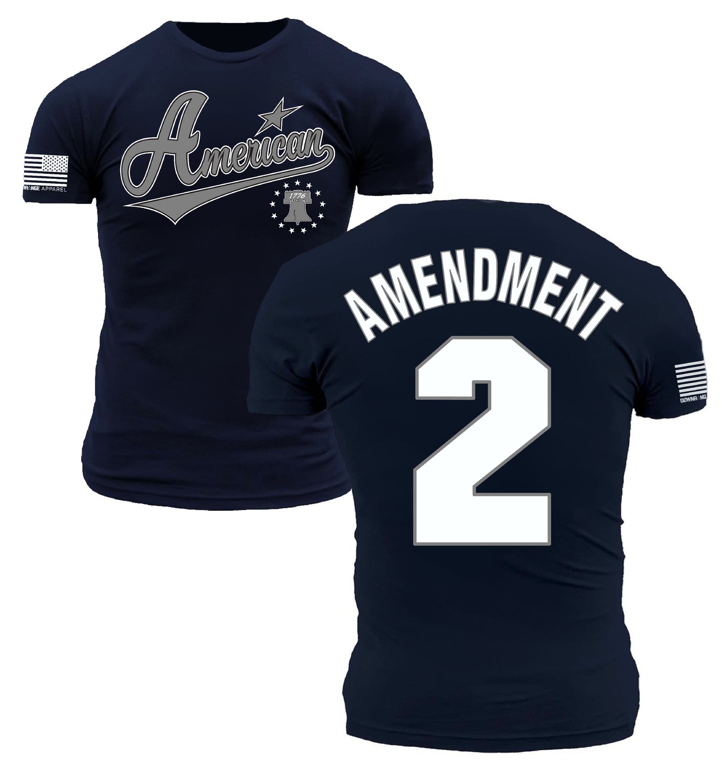 American Patriot Amendment 2 Liberty Baseball Jersey Style T-Shirt