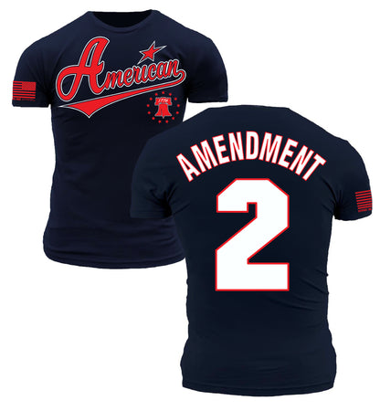 American Patriot Amendment 2 Liberty Baseball Jersey Style T-Shirt