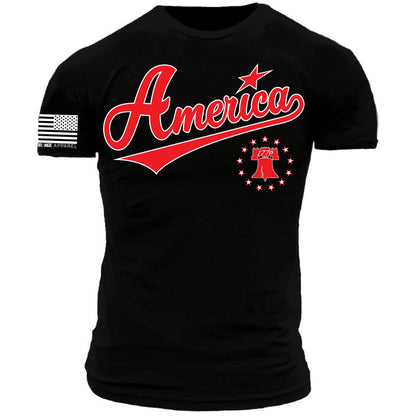 American Patriot Amendment 2 Liberty Baseball Jersey Style T-Shirt