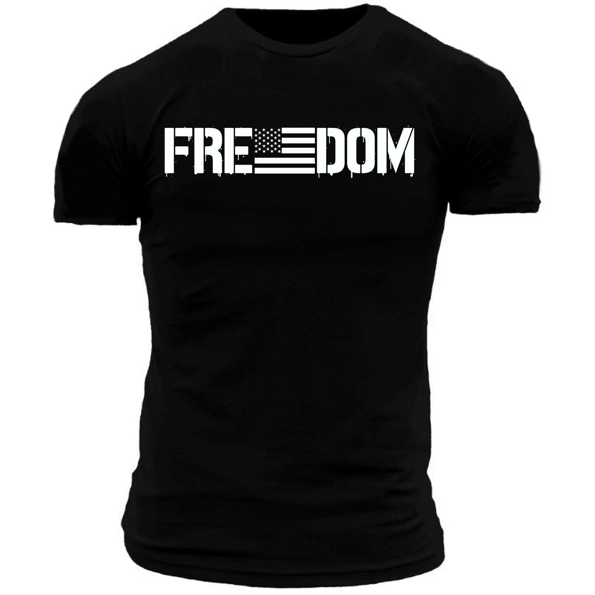 Freedom Distressed Stencil Men's Graphic T-Shirt
