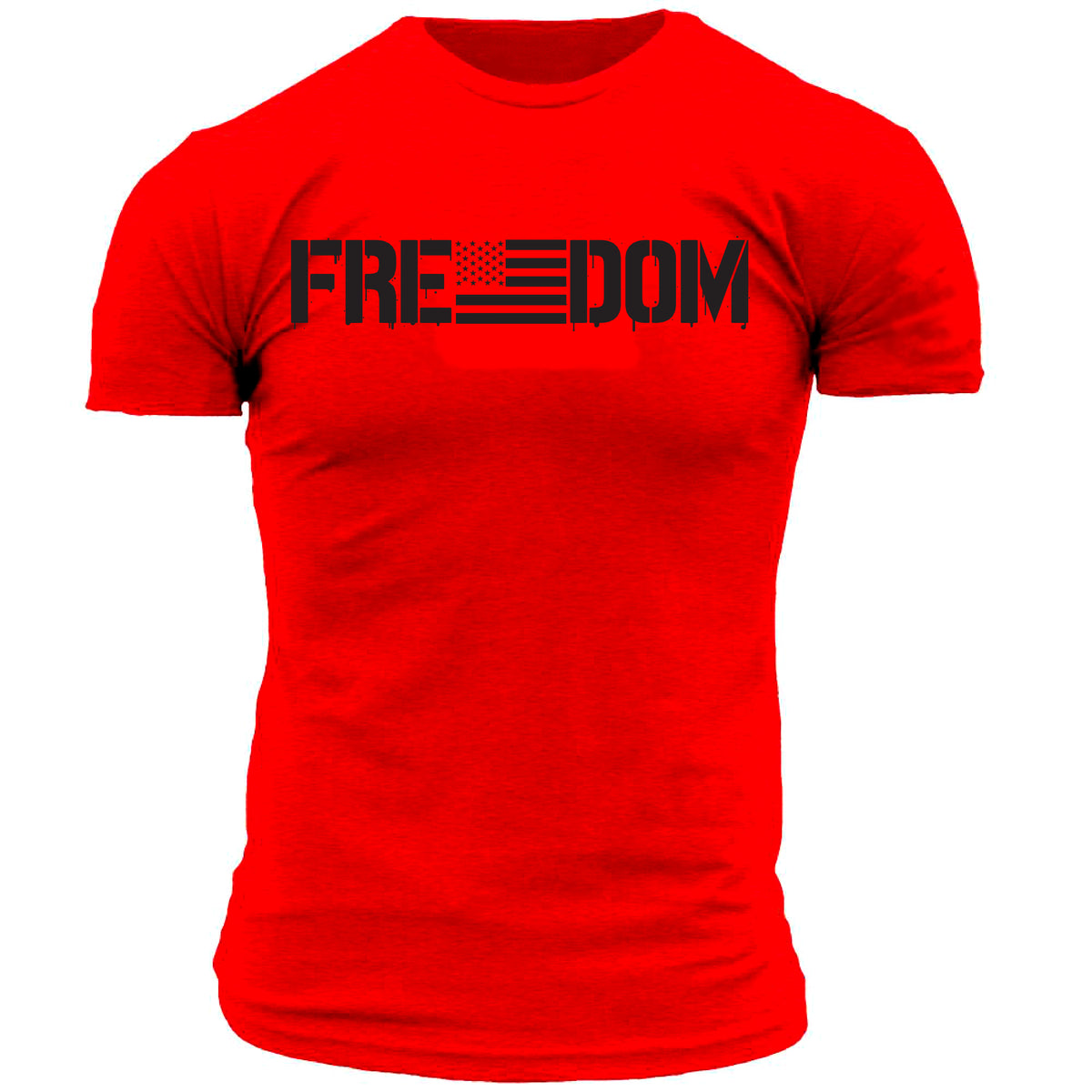 Freedom Distressed Stencil Men's Graphic T-Shirt