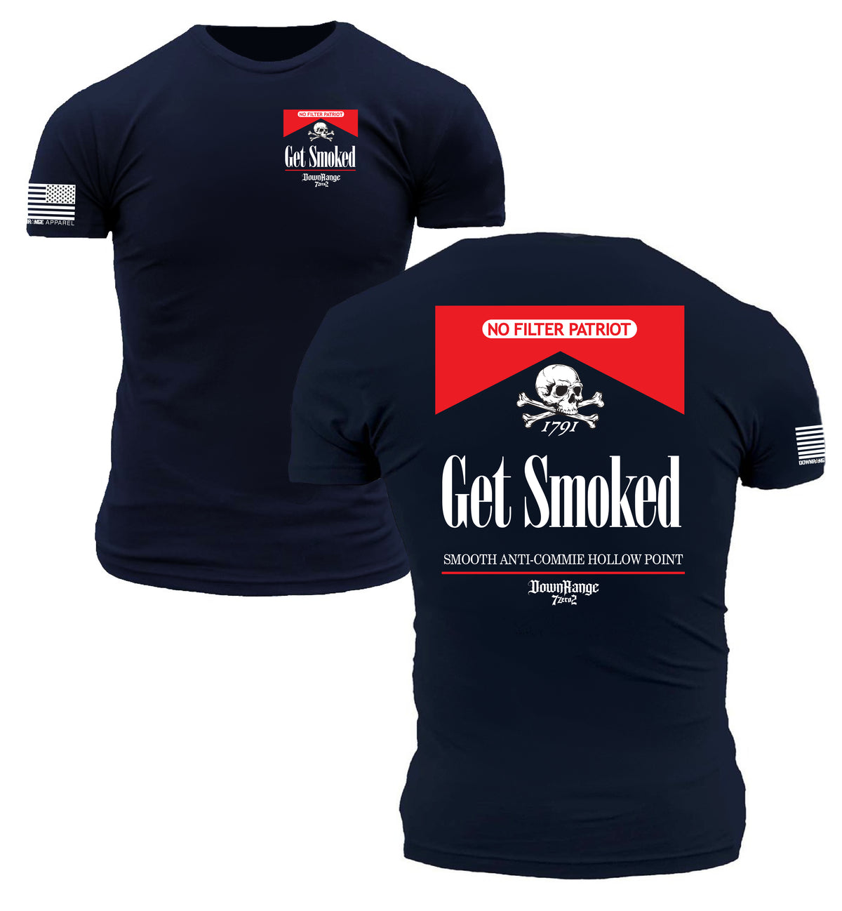 Get Smoked No Filter Patriot Men's Athletic Fit T-Shirt