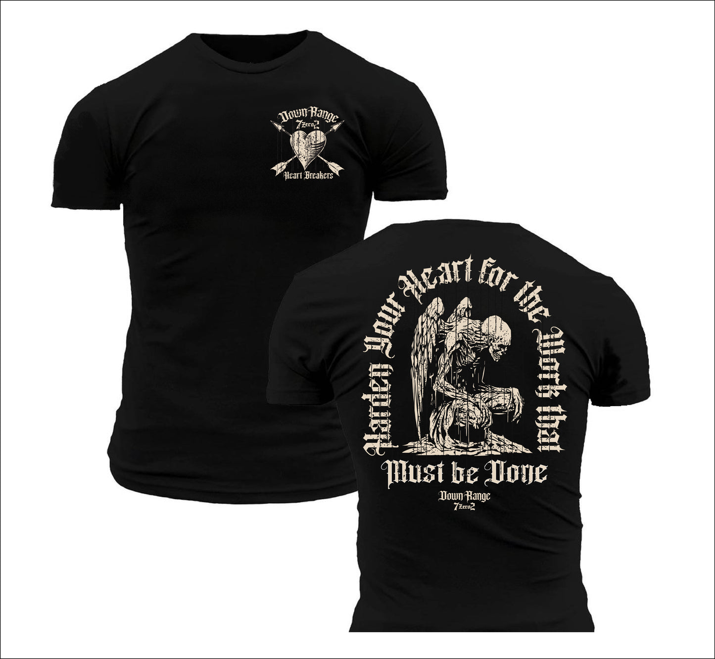 Harden Your Heart DownRange Group 7Zero2 Heart Breaker T-Shirt