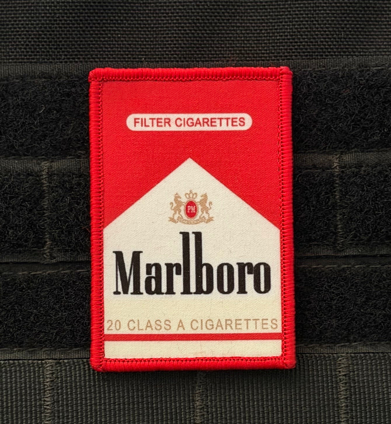 Get Smoked Marlboro Red Cigarette Box Morale Patch