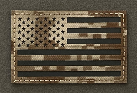 American Flag Patch - Reflective USMC AOR1