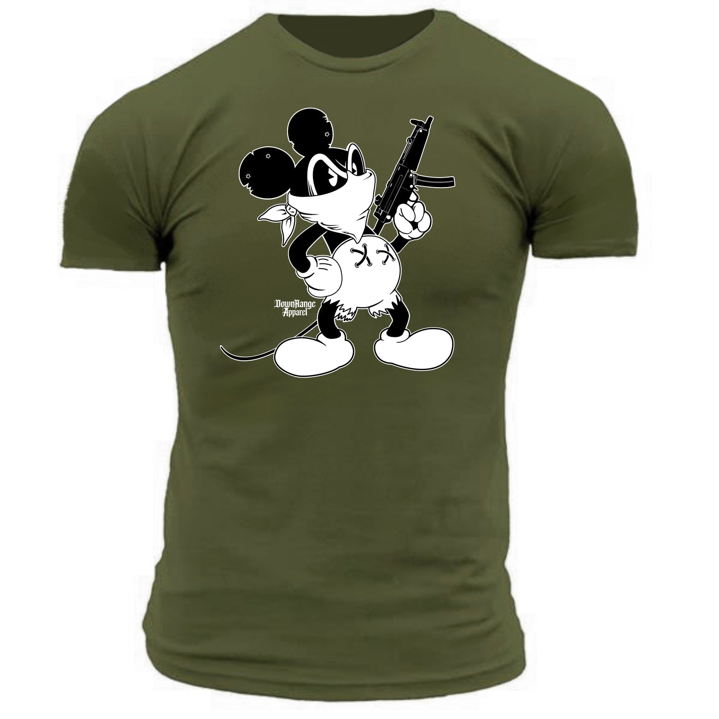 Tactical Mickey Mouse with HK MP5 Machine Gun