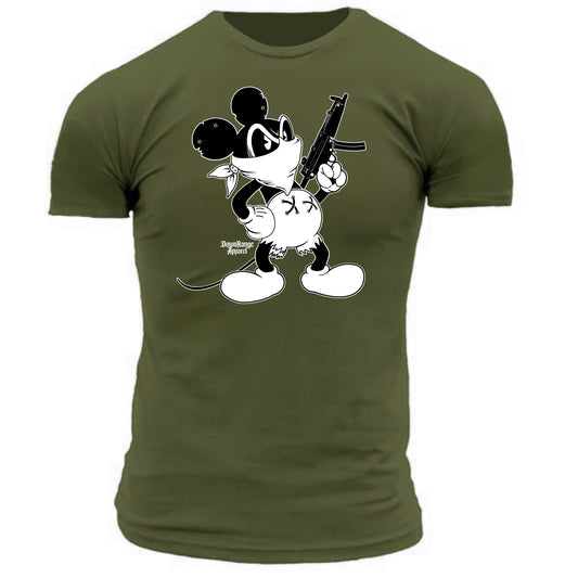 Tactical Mickey Mouse with HK MP5 Machine Gun