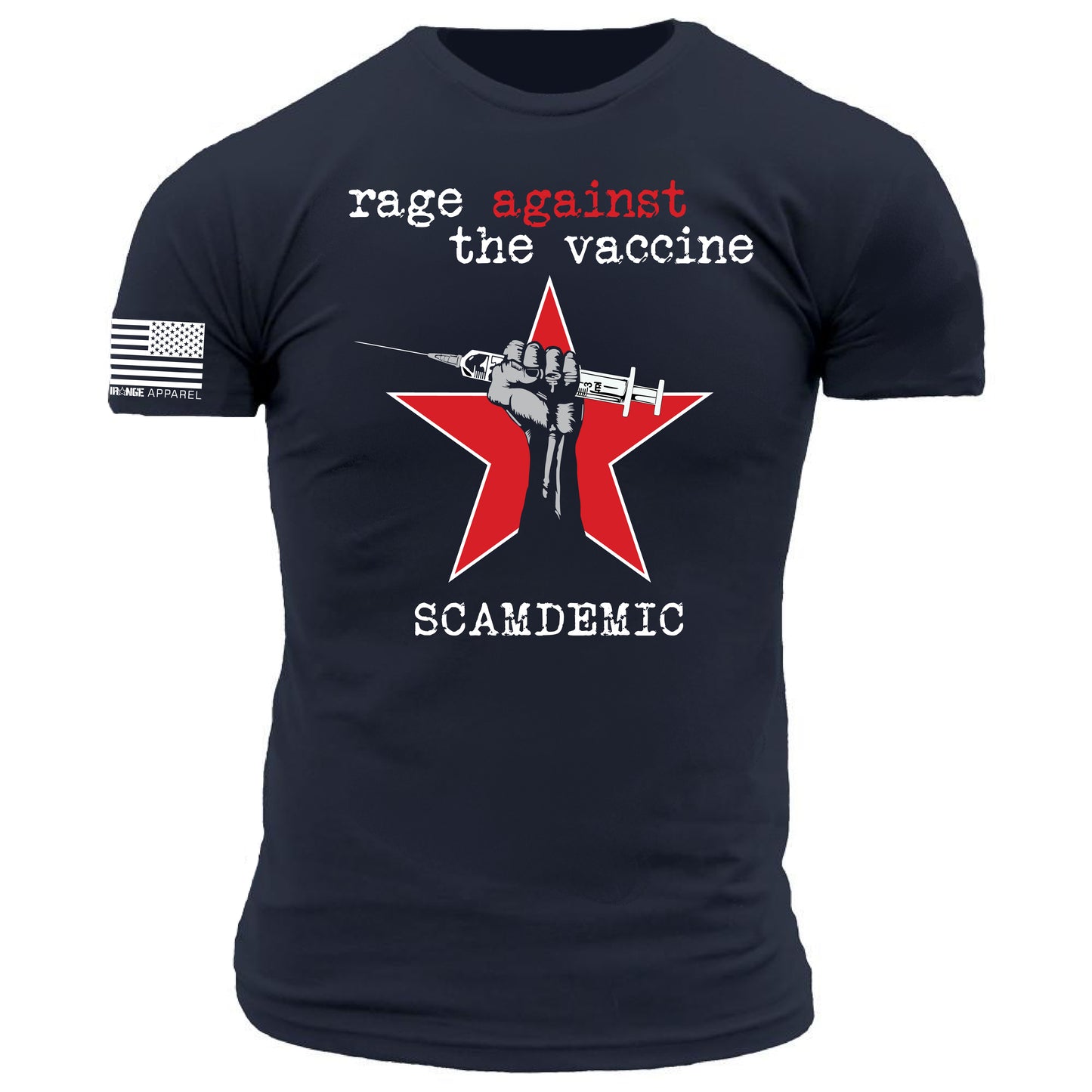 Rage Against the Vaccine Scamdemic Parody Concert T-Shirt