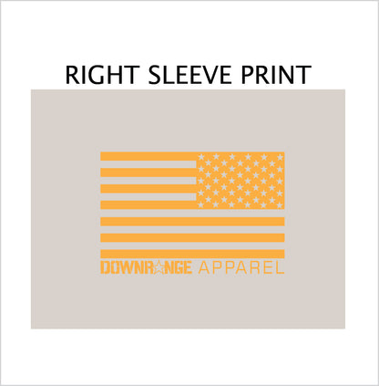 We the People Offset Distressed American Flag - Natural White