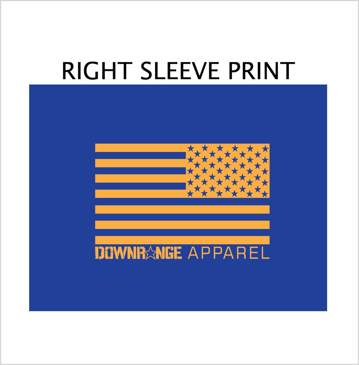 We the People Offset Distressed American Flag - Royal Blue