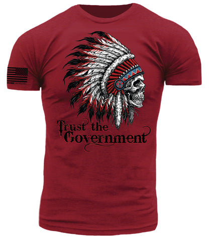 Trust the Government Indian Skull Warrior Chief