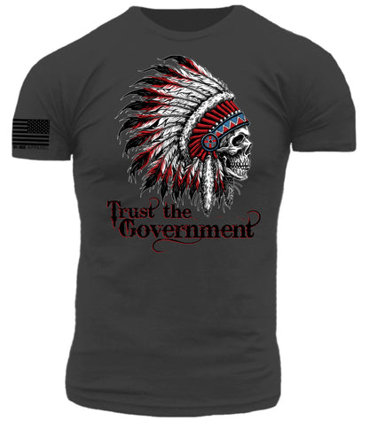 Trust the Government Indian Skull Warrior Chief - Gunmetal Gray