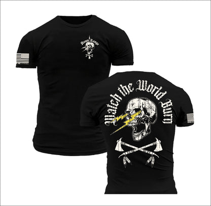 Watch the World Burn DownRange Warfare Group 7 Zero 2 Operator T-Shirt