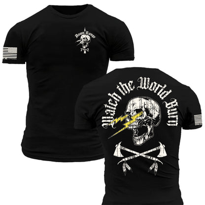 Watch the World Burn DownRange Warfare Group 7 Zero 2 Operator T-Shirt