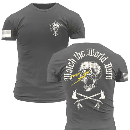 Watch the World Burn DownRange Warfare Group 7 Zero 2 Operator T-Shirt